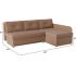 Диван угловой Brown Plush Coffee