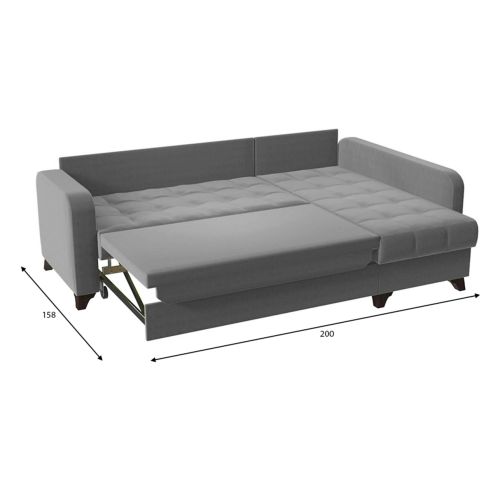 Диван угловой Беллано (Белла) Grey