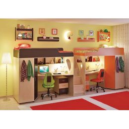 Детская комната Легенда 14 с полками