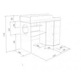 Детская комната Легенда 14 с полками