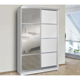 Шкаф-купе 2-х дверный Байкал 150 см (Зеркальная дверь)