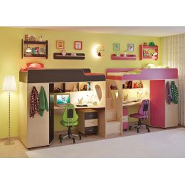 Детская комната Легенда 14 с полками