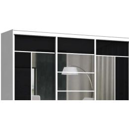 Шкаф-купе Колизей 4 Black/Mirror