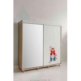 Шкаф-купе с зеркалом Маша и Медведь Folk