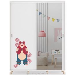 Шкаф-купе с зеркалом Маша и Медведь Folk