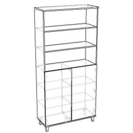 Шкаф распашной Сканди 8 белый глянец