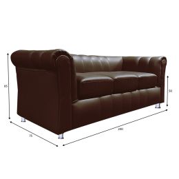 Диван Брайтон-3 (Честер-3) Brown