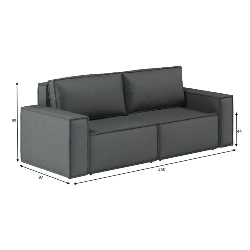 Диван прямой Лофт Plush Grey
