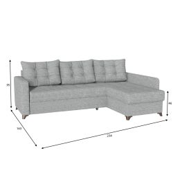 Диван угловой Беллано (Белла) Сountry Grey