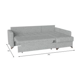 Диван угловой Беллано (Белла) Сountry Grey