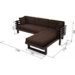 Диван угловой Стоун Brown