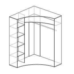 Шкаф-купе радиусный Бертри 17