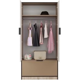 Шкаф распашной с ящиком Маша и Медведь Loft