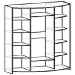 Шкаф-купе радиусный 3-7 Аристо