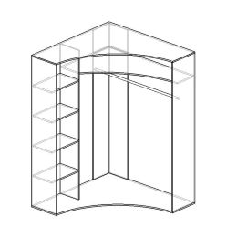 Шкаф-купе радиусный Бертри 18