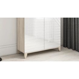 Шкаф распашной Сканди 3 White глянец