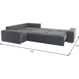 Диван модульный угловой Гунер-1 Plush Маус