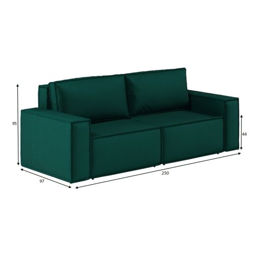 Диван прямой Лофт Plush Green