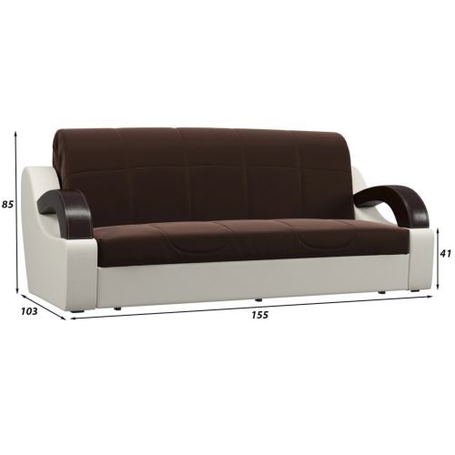 Диван прямой Мадрид Plush Дарк Brown
