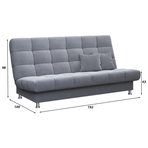 Диван прямой Юта Plush Grey