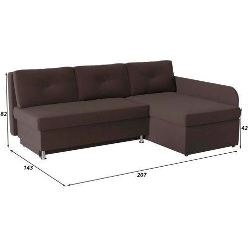 Диван угловой Brown Plush Brown