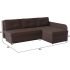 Диван угловой Brown Plush Brown