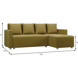 Диван угловой Каир Сountry Green с подлокотниками