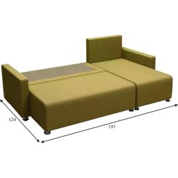 Диван угловой Каир Сountry Green с подлокотниками