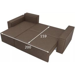 Диван угловой Лофт Brown