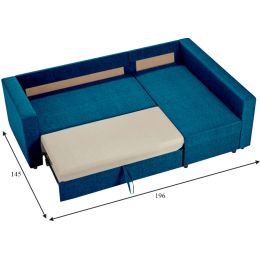 Диван угловой Милбург (Мансберг) Сountry Blue