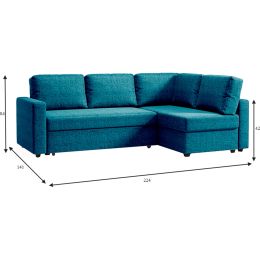 Диван угловой Милбург (Мансберг) Сountry Blue