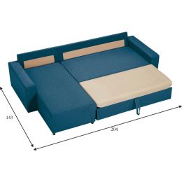 Диван угловой Орион (Торонто) Plush Циан