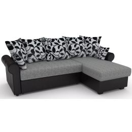 Диван угловой Рейн-Eco Grey Флауэрс