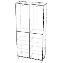 Шкаф распашной Сканди 3 White глянец