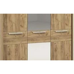 Шкаф № 223 трехдверный ( золотистый дуб мк 52) с зеркалом