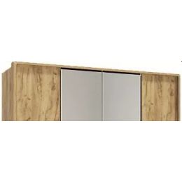 Шкаф № 224 четырехдверный ( золотистый дуб мк 52) с зеркалом