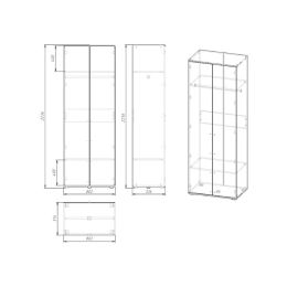 Шкаф Копенгаген-2 Крафт White