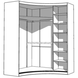 Шкаф-купе радиусный 3-6 Аристо