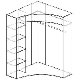 Шкаф-купе радиусный Бертри 8