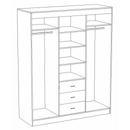 Шкаф-купе Фортуна-фаворит с зеркалами