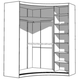 Шкаф-купе радиусный 2-11 Аристо