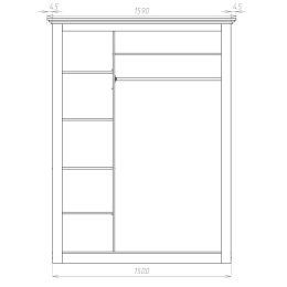Шкаф-купе Классика 7 мдф