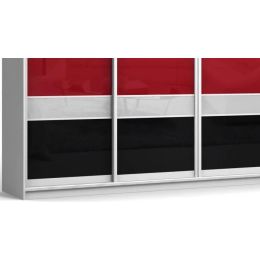 Шкаф-купе Фараон 7 Black/White/Red