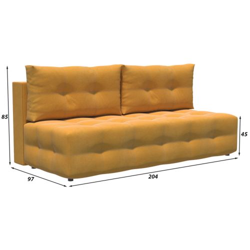 Диван прямой Денди Мини Plush Yellow