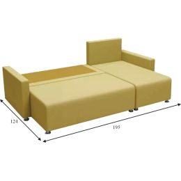 Диван угловой Каир Сountry Еллоу с подлокотниками