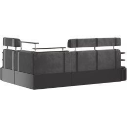 Диван угловой Карина (Каштан) Plush Grafit