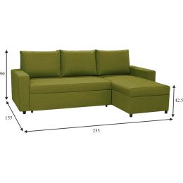 Диван угловой Орион (Торонто) Сountry Green