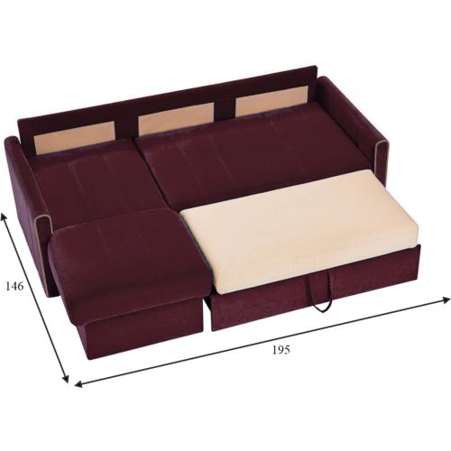 Диван угловой Риммини Plush Brown