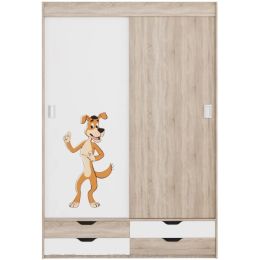 Шкаф-купе Скандинавик Простоквашино 4 ящика white