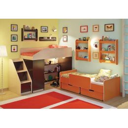Детская комната Легенда 13 с полками